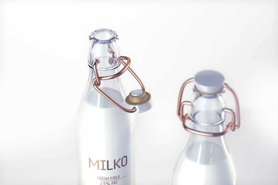 成都摩品品牌形象包裝設計-MILKO-Super-premium Dairy Products乳制品牛奶瓶設計分享